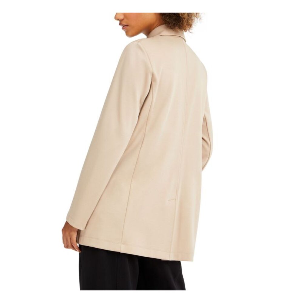 EILEEN FISHER Womens Beige Pocketed Collar Blazer Jacket XS - Picture 2 of 2